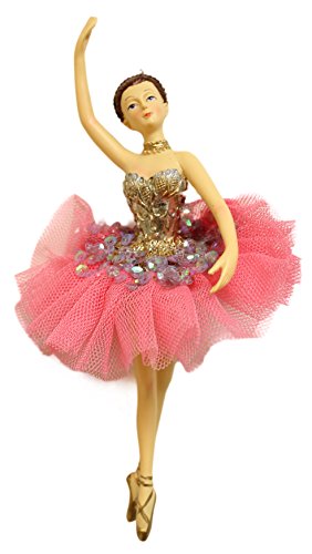 Christmas Decoration 6.5″ Ballerina Christmas Tree Ornament (4 Styles) (Brunette (C))