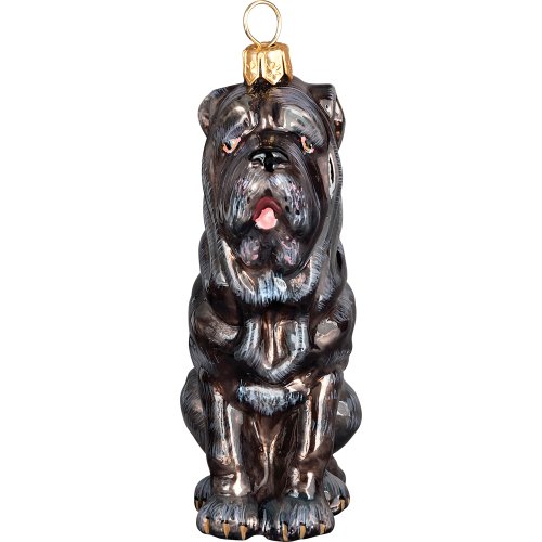 Neopolitan or Italian Mastiff Polish Glass Christmas Ornament Dog Decoration