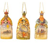 Set of Three Wisemen Ornaments