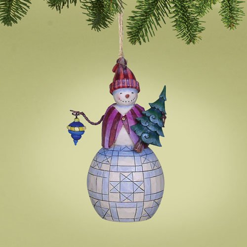 Snowman with Christmas Tree Ornament