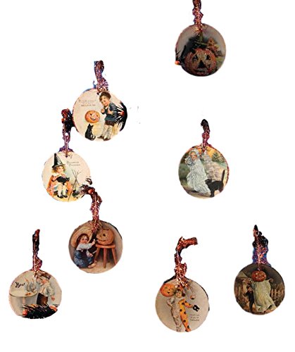 Bethany Lowe Halloween Vintage Inspired Images Hanging Disc Ornaments