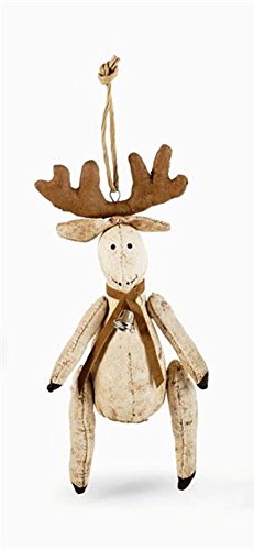 Mud Pie Canvas Deer Ornament, Choice of Color (Tan)