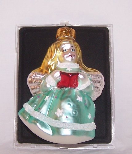 Macys Holiday Lane Molded Glass Ornament Angel