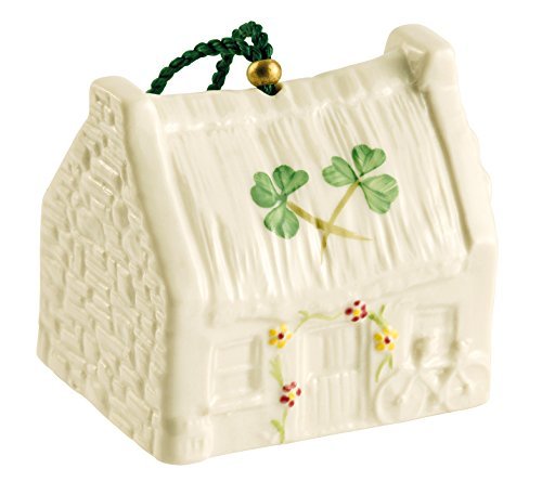 Belleek 4233 Pottery Claddagh Cottage Annual Ornament 2014, 2.4-Inch, White by Belleek Pottery