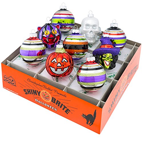 Christopher Radko Shiny Brite Halloween Figures and Rounds Ornaments