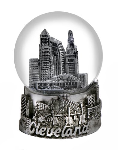 Cleveland Ohio Snow Globe Silver 65mm