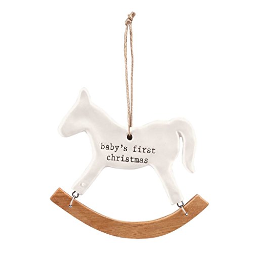 Mud Pie Merry & Bright First Christmas Baby Rocking Horse Ornament