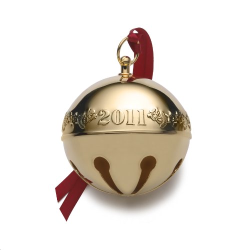 Wallace 2011 Gold Plated Sleigh Bell Ornament, 22nd Edition