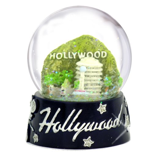 Hollywood Snow Globe, Skyline with Landmarks 65mm Snow Globes of California