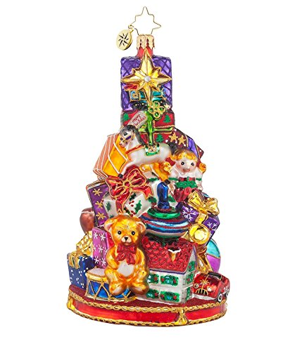 Christopher Radko Glass Glorious Gift-Stack Christmas Ornament #1017627