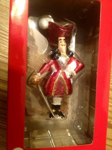 1 X Captain Hook Disney Hallmark Blown Glass Christmas Tree Ornament