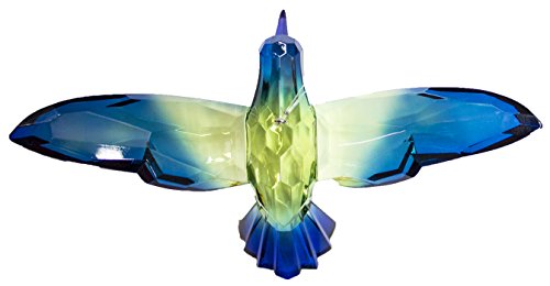 Colorful 6 Inch Hummingbird Ornament/Sun-catcher (Blue/Green)