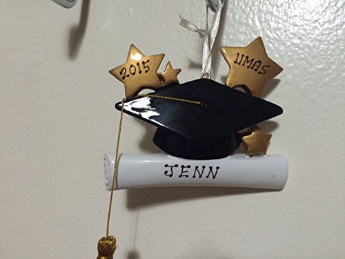 Graduation Cap Personalized Christmas Holiday Ornament