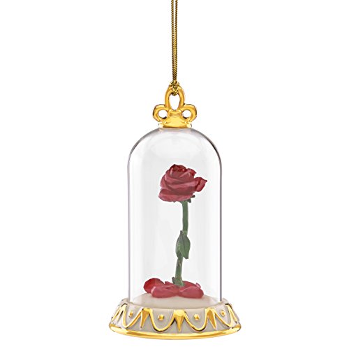 Lenox Beauty and The Beast Rose Ornament