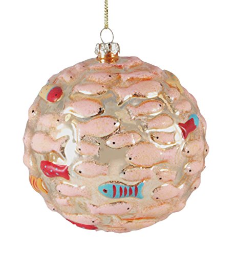 School of Fish Glass Ball Hanging Christmas Ornament