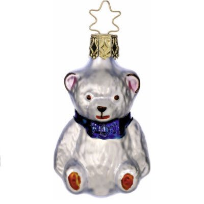 Inge Glas Teddy Bear Ornament ” Ted E. Bear” 1-264-06