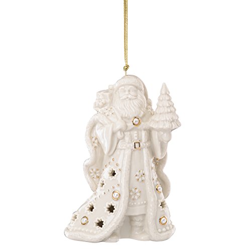 Lenox Florentine and Pearl Santa Ornament