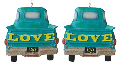 Country Boy Love Pickup Truck Christmas Holiday Ornaments Set of 2 Midwest CBK