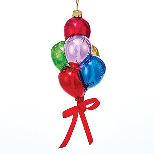 Kurt Adler Glass Noble Gems Multi-colored Balloons Christmas Ornament
