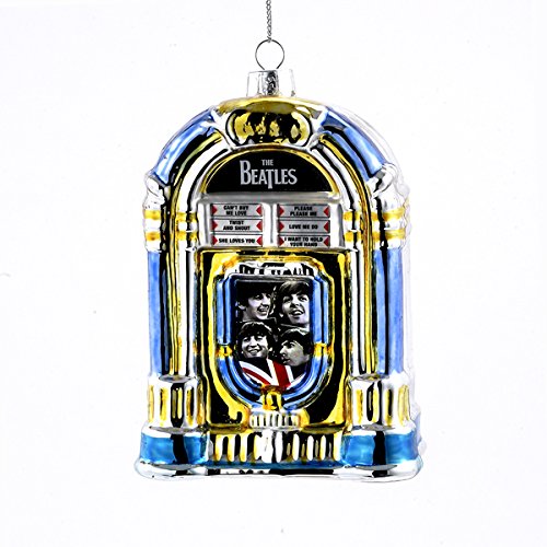 Kurt Adler Glass Beatles Jukebox Ornament, 5-Inch