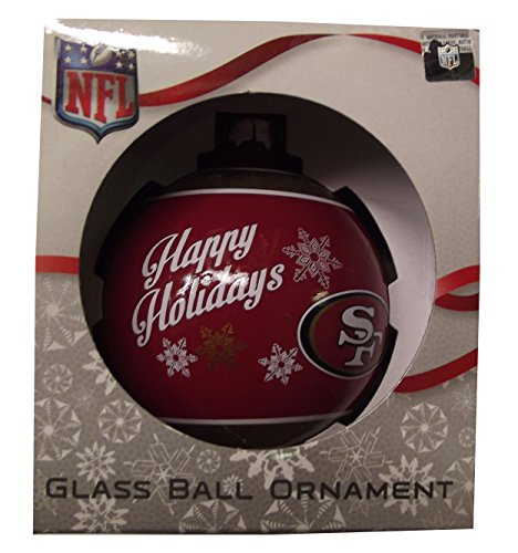 Forever Collectibles NBA, NFL, MLB and NHL Glass Ball Ornaments (49ers)