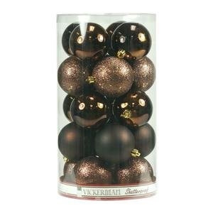 Vickerman 4 Finish Ornaments, 2.75-Inch, Chocolate, 20-Pack