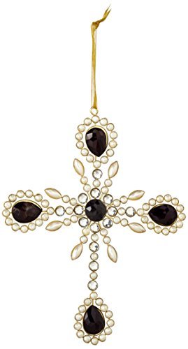 Sage & Co. XAO17052 7.5 Gem and Pearl Ornate Cross Ornament by Sage & Co.