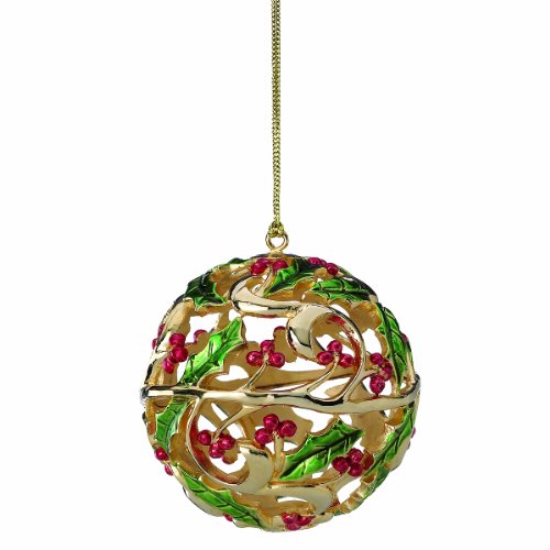 Lenox Holiday Gold Pierced Ball Ornament