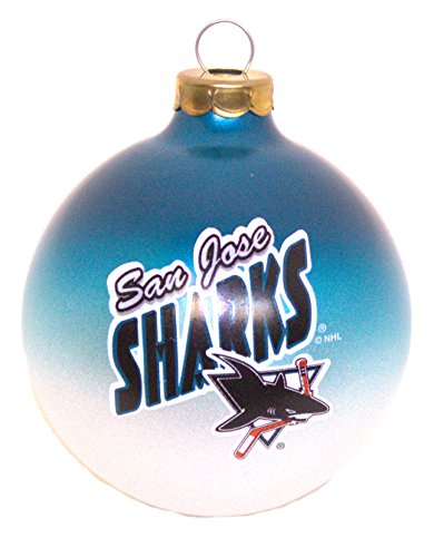 San Jose Sharks NHL Hockey Glass Christmas Ornament Holiday Decoration SJ