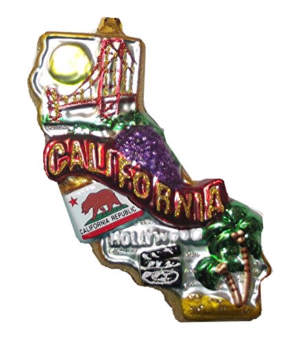 180 Degrees California State Shaped Ornament