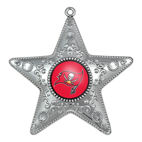 Tampa Bay Buccaneers – NFL Official 4.5″ Silver Star Ornament