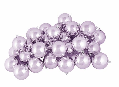 Vickerman 60 Count Shiny Lavender Purple Shatterproof Christmas Ball Ornaments, 2.5″