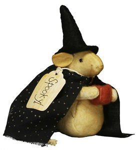 Mr Warlock Mouse – 5″ Fabric Halloween Mouse Ornament from Primitives by Kathy