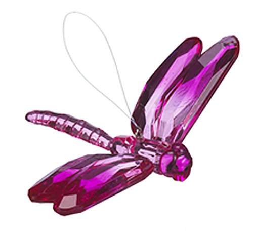 Crystal Expressions Light and Dark Pink Toned Hanging Dragonfly – By Ganz