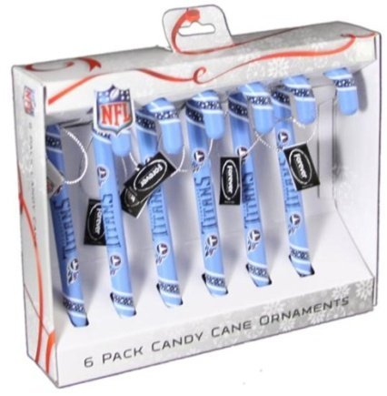 Tennessee Titans 2010 Set of 6 Candy Cane Ornaments