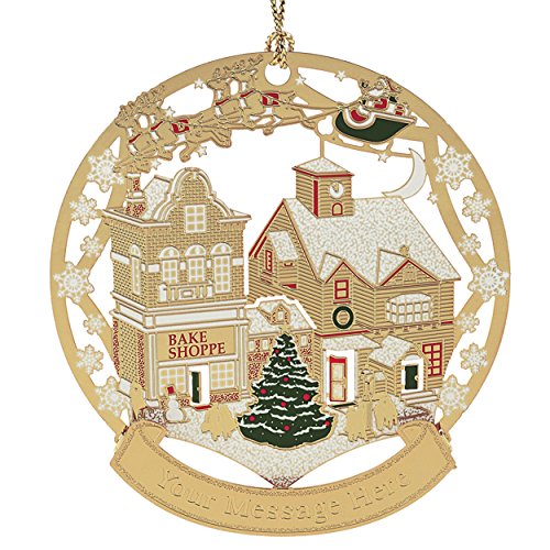 New 24K Gold Main Street Christmas Christmas Tree Ornament