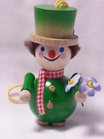 Steinbach Collectible Ornament Clown with Flowers