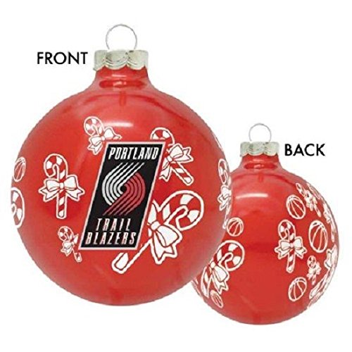 Portland Trail Blazers NBA Basketball Glass Christmas Ornament Decoration