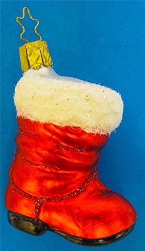 Inge-Glas Santas Boot Glass Christmas Ornament Made in Germany
