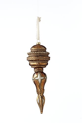 Sage & Co. XAO16940GD 9 Glass Tarnished Finial Ornament by Sage & Co.