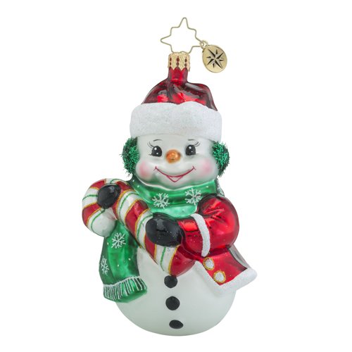 Christopher Radko Junior Frost Brilliant Treasure and Snowman Christmas Ornament