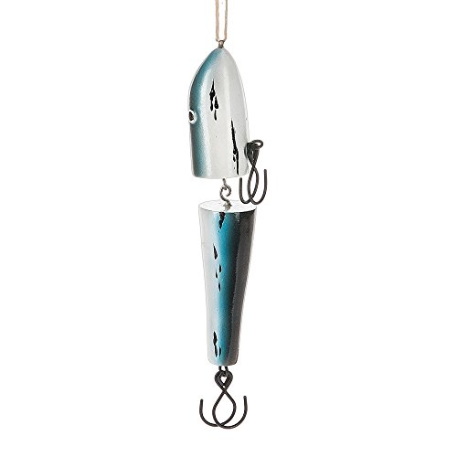 Midwest-CBK Blue and White Fishing Lure Ornament