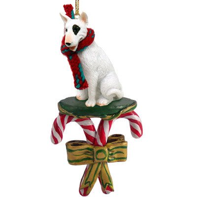 Bull Terrier Dog Candy Cane Christmas Holiday Ornament