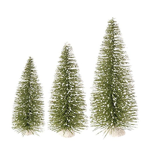 RAZ Imports – 9.5″ Bottle Brush Trees – Set of 3