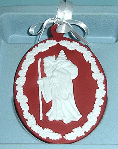 Wedgwood Red Jasperware Christmas Ornament Santa Cameo New