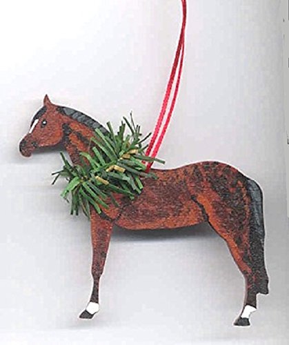 Hand-Painted WELSH PONY Horse Wood Christmas Ornament Artist Original