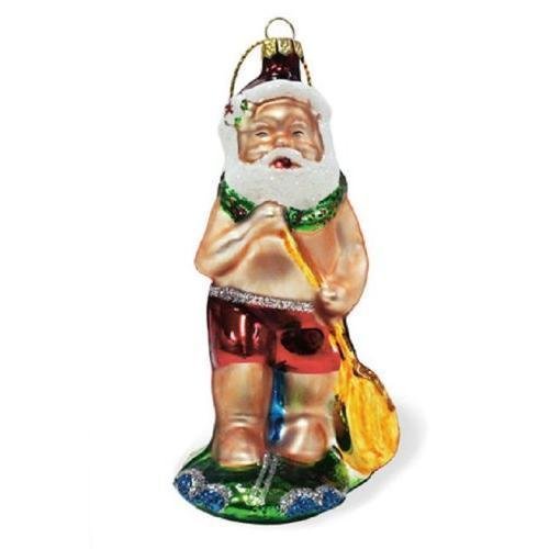 Island Heritage Stand Up Paddleboard Santa Collectible Glass Ornament New /# HBR5T6Y Y341RYGE2332228
