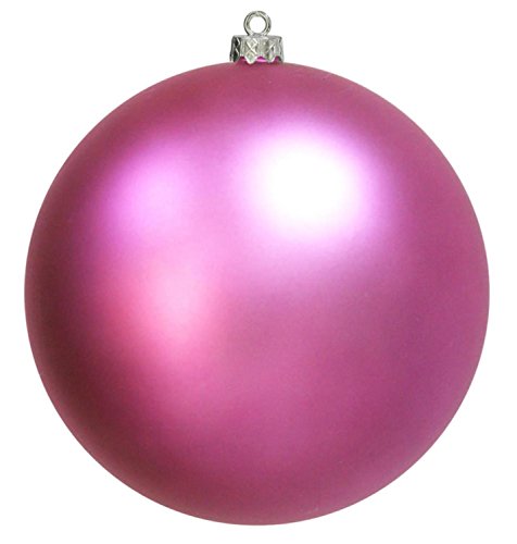 Vickerman Matte Bubblegum Pink Commercial Shatterproof Christmas Ball Ornament, 6″