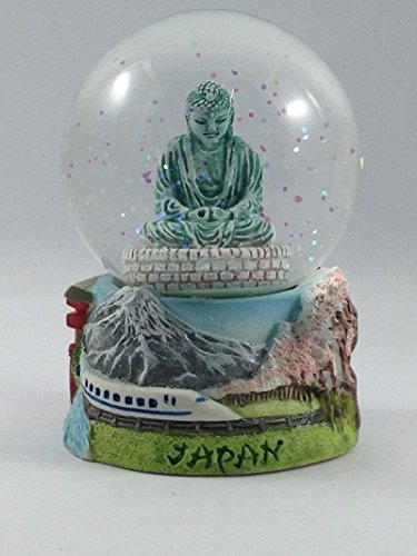 Vintage Snow Globe Water Art Glass Paper Weight 3D Resin Japan Souvenir Gift 002
