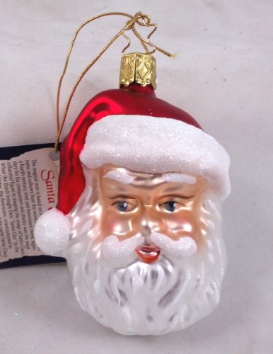 CLASSIC SANTA CLAUS Merry Man Glass Ornament Inge Made in Germany New in Box
